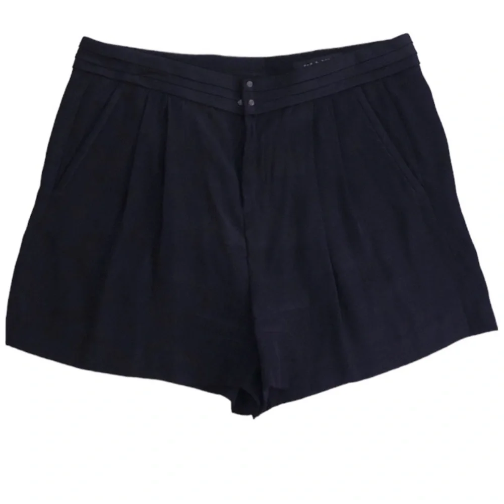 Rag & Bone 100% Silk Shorts Black Women’s Size 12